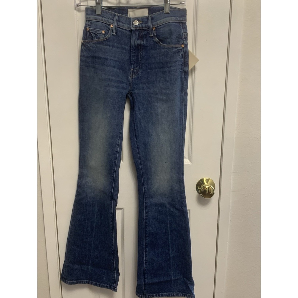 NWT Mother Superior The Weekender Blue Jeans - It's A Small World 24 x 29 - Read